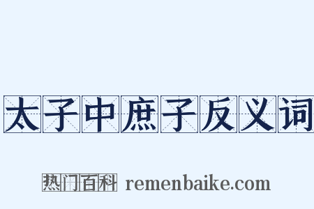 太子中庶子反义词是什么意思的图片